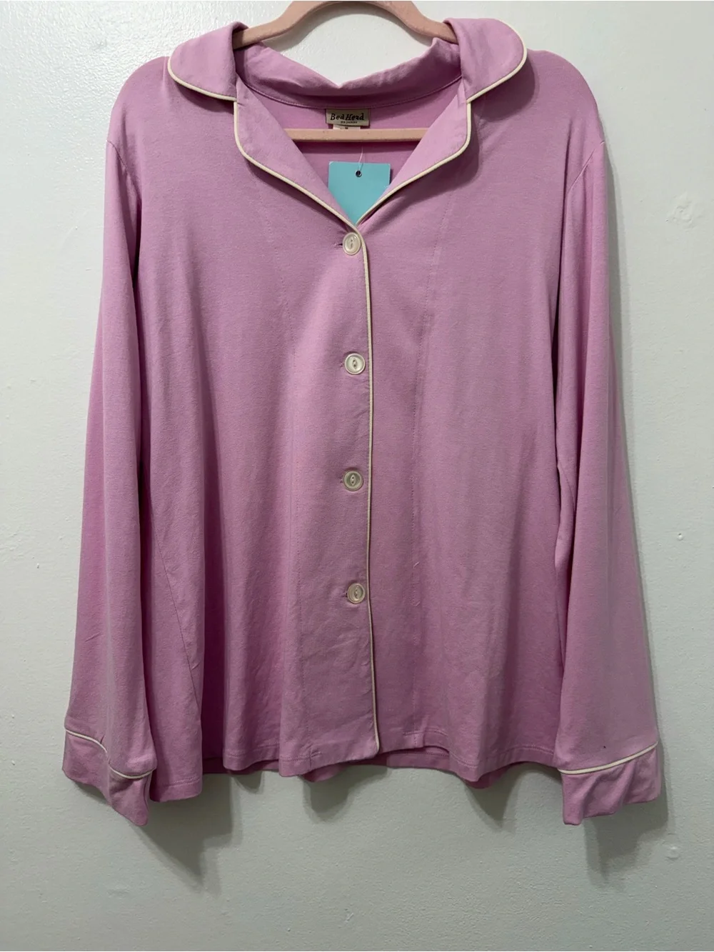NWT BEAHEAD BY RENEE CLAIRE  Classic Long-Sleeve Lavender pink Women's Pajama Se